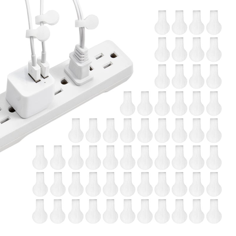 Wrap-It Storage Cable Labels, Mini, White (60 Pack) - Cord and Wire Tags for Cable Management and Organizer for Electronics, Computers and More - Image 1
